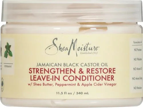 Shea Moisture Jamaican Black Castor Oil Leave In Conditioner 100% Pure Jamaican Black Castor Oil For Damaged Hair to Soften and Detangle Hair 11.5 oz (Pack of 12) Secondary image