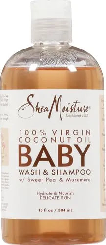 SheaMoisture Baby Wash and Shampoo 100% Virgin Coconut Oil for Baby Skin Cruelty Free Skin Care 13 oz (Pack of 2) Secondary image