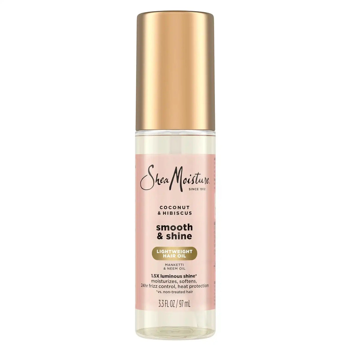 Shea Moisture Coconut & Hibiscus Smooth & Shine Oil Coconut & Hibiscus Softens And Hydrates Hair With Manketti And_Coconut Oil For A Lightweight Texture 3.3 Fl Oz (Pack of 6) Main image