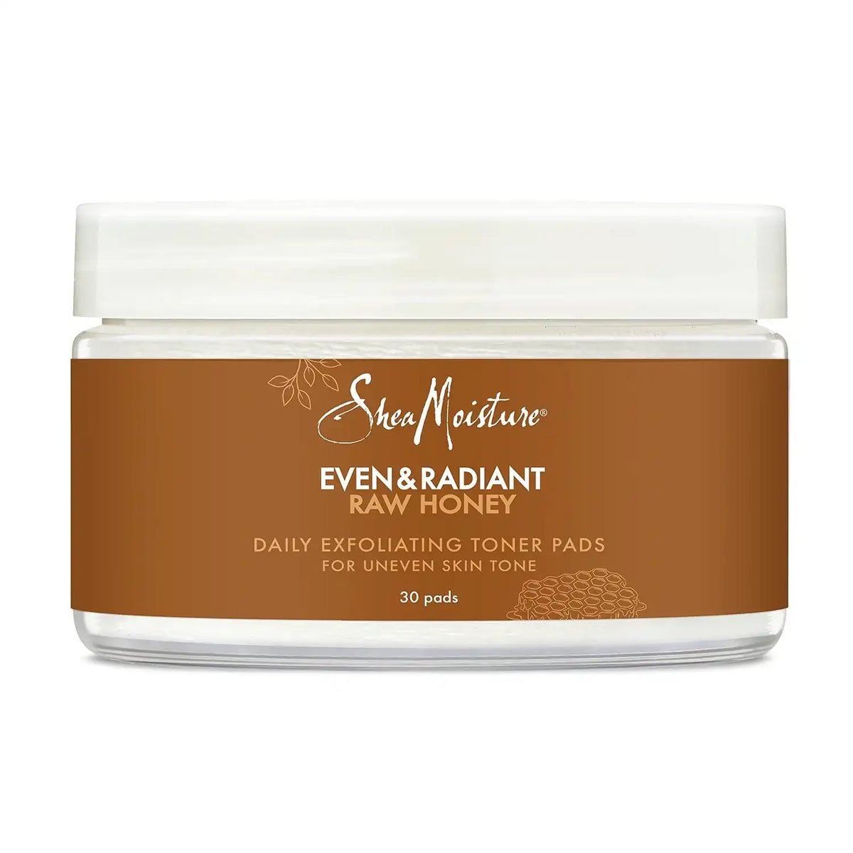 SheaMoisture Even and Radiant Face Pads For Uneven Skin Tone and Dark Spots Daily Exfoliating Toner Pads With Raw Honey 30 Count