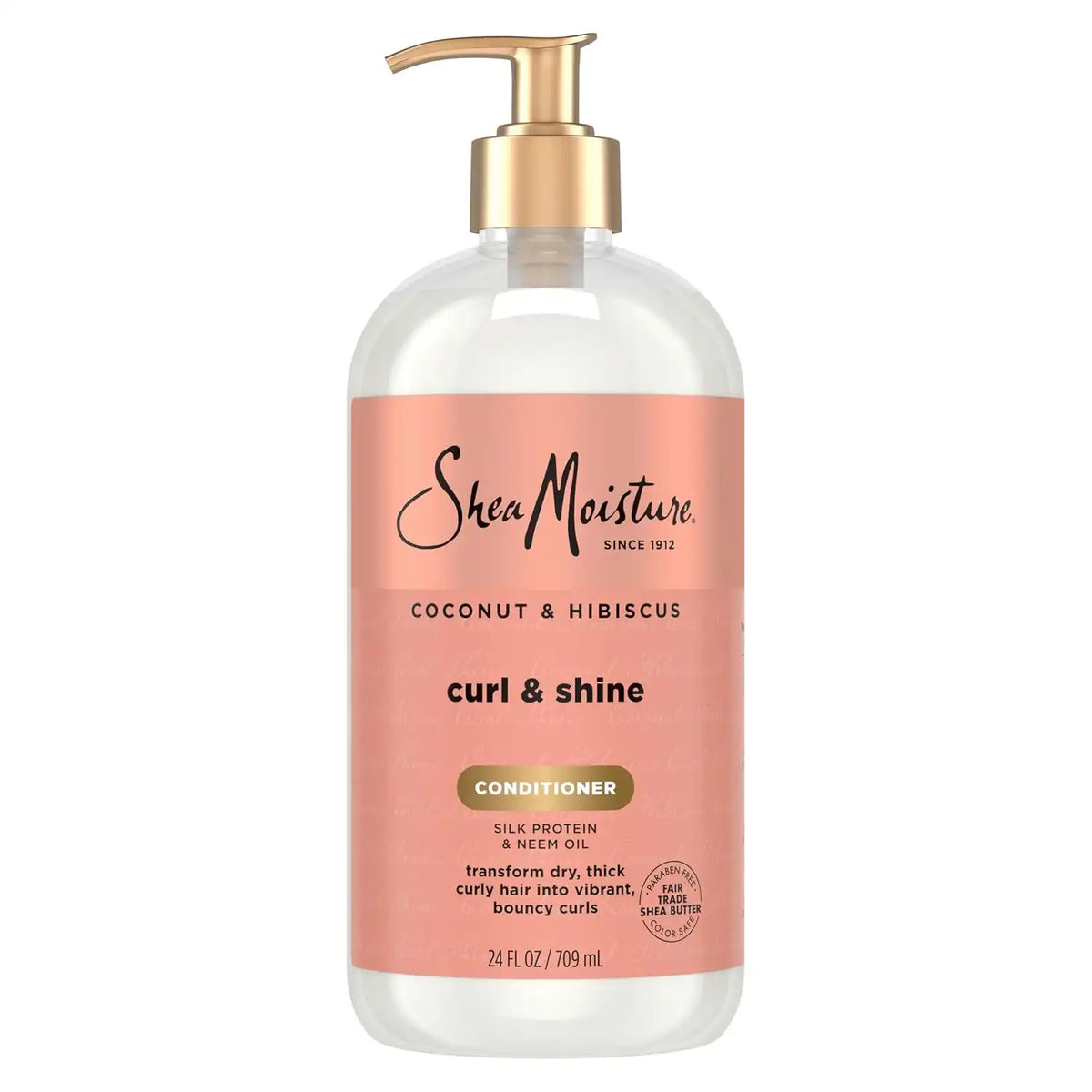 Shea Moisture Curl & Shine Conditioner Coconut & Hibiscus, for Thick, Curly Hair, to Moisturize & Soften, 24 oz Main image