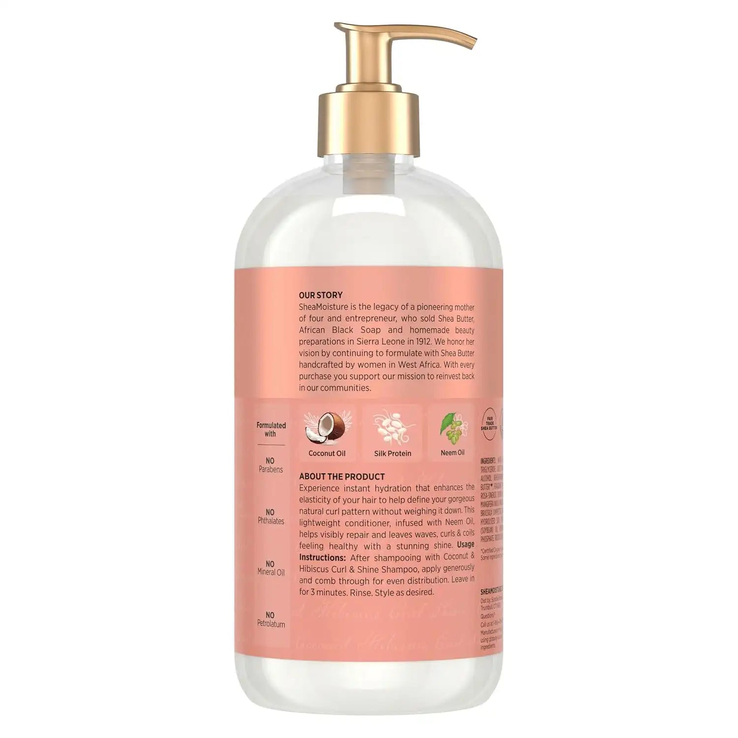 Shea Moisture Curl & Shine Conditioner Coconut & Hibiscus, for Thick, Curly Hair, to Moisturize & Soften, 24 oz Secondary image
