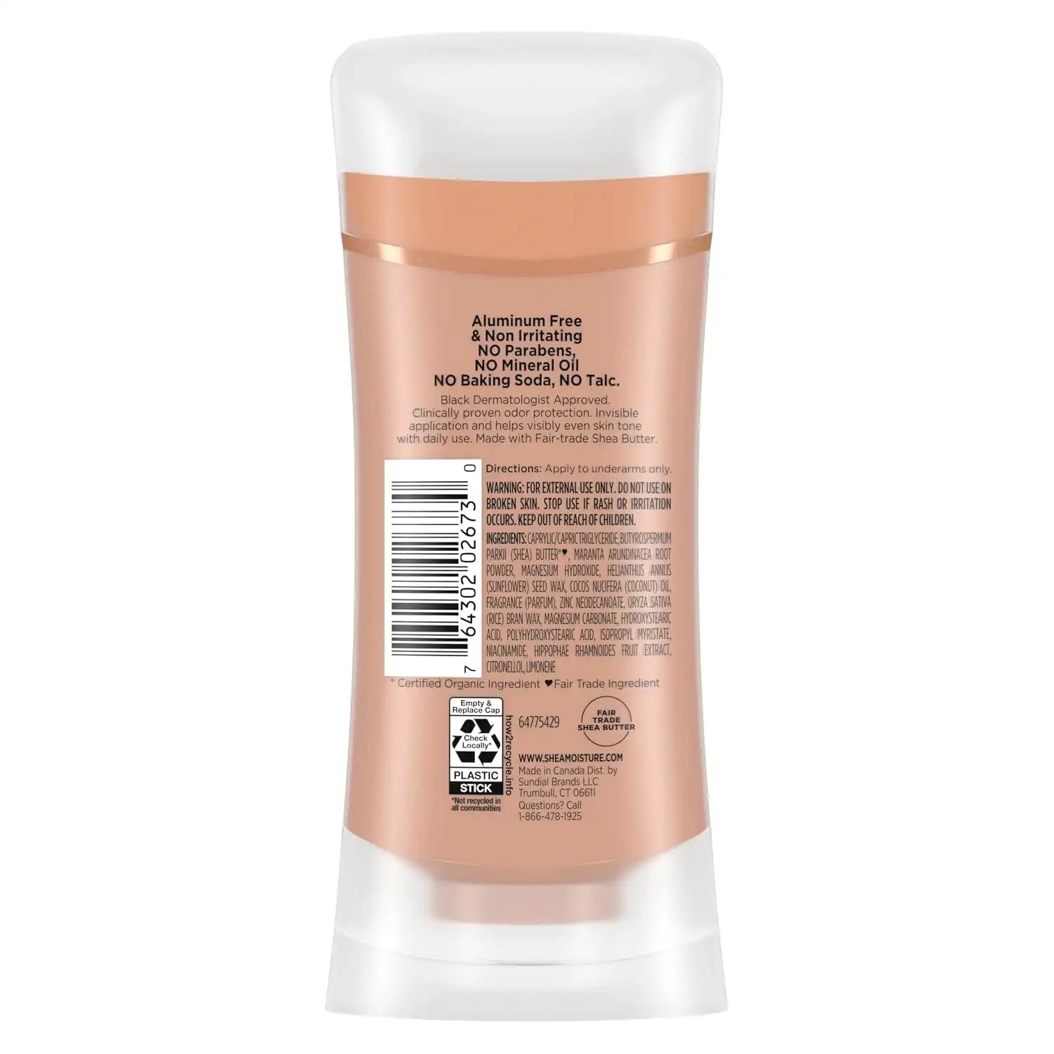 SheaMoisture Deodorant Stick Fresh 2.6 oz Secondary image