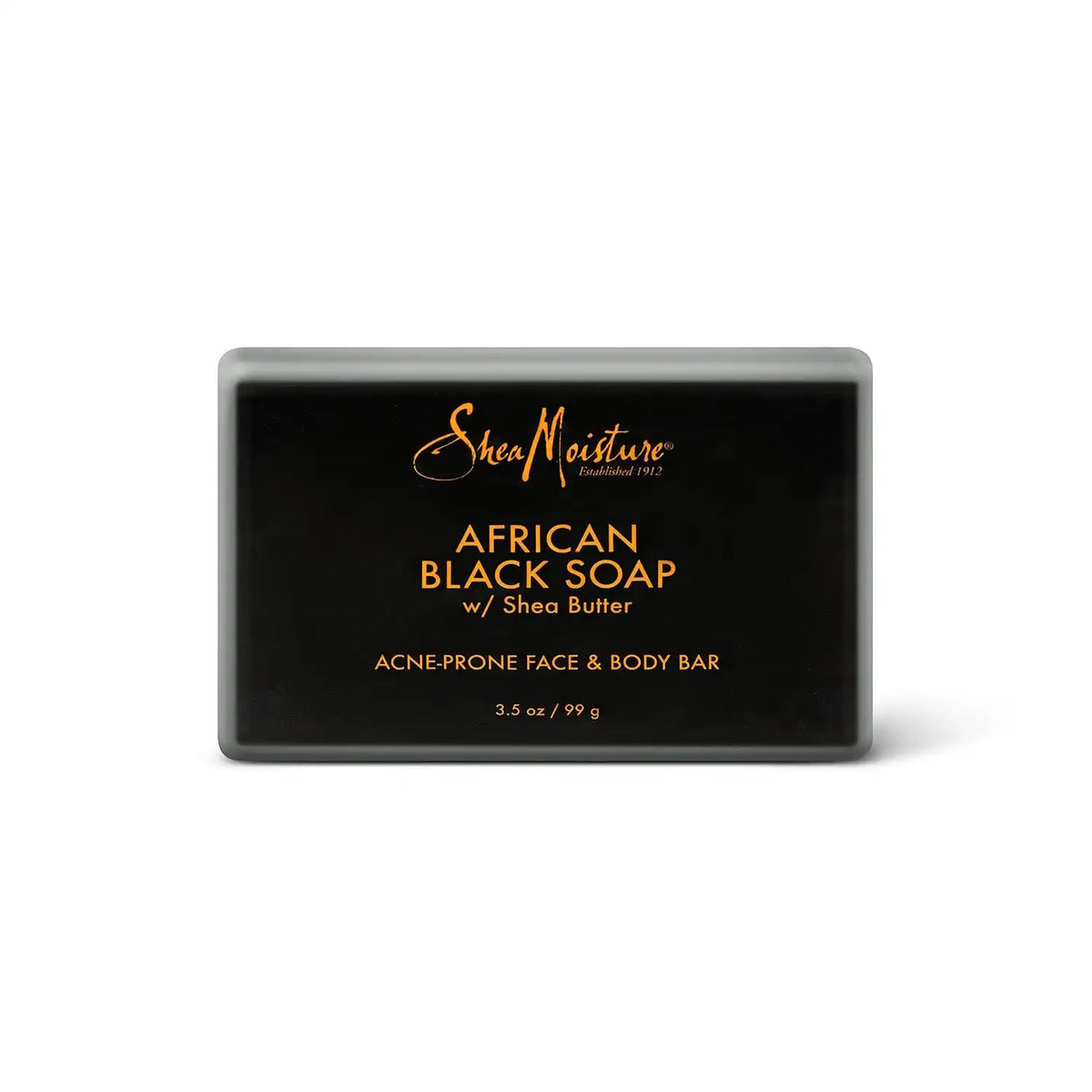 SheaMoisture Face and Body Bar for Oily, Blemish-Prone Skin African Black Soap Paraben Free 3.5 oz 4 Count, facial cleanser Main image