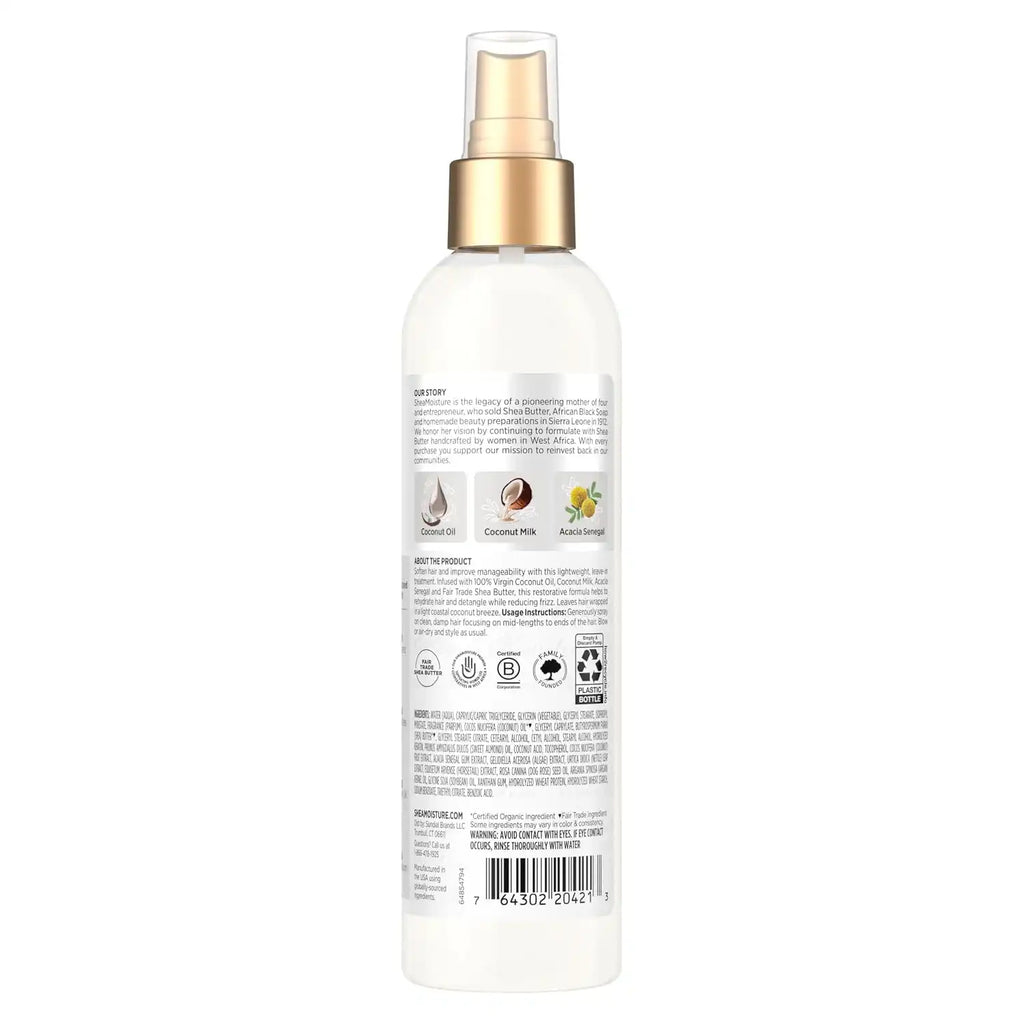 SheaMoisture 100 Percent Virgin Coconut Oil Leave-In Treatment, 8 Ounce, (Pack of 2)