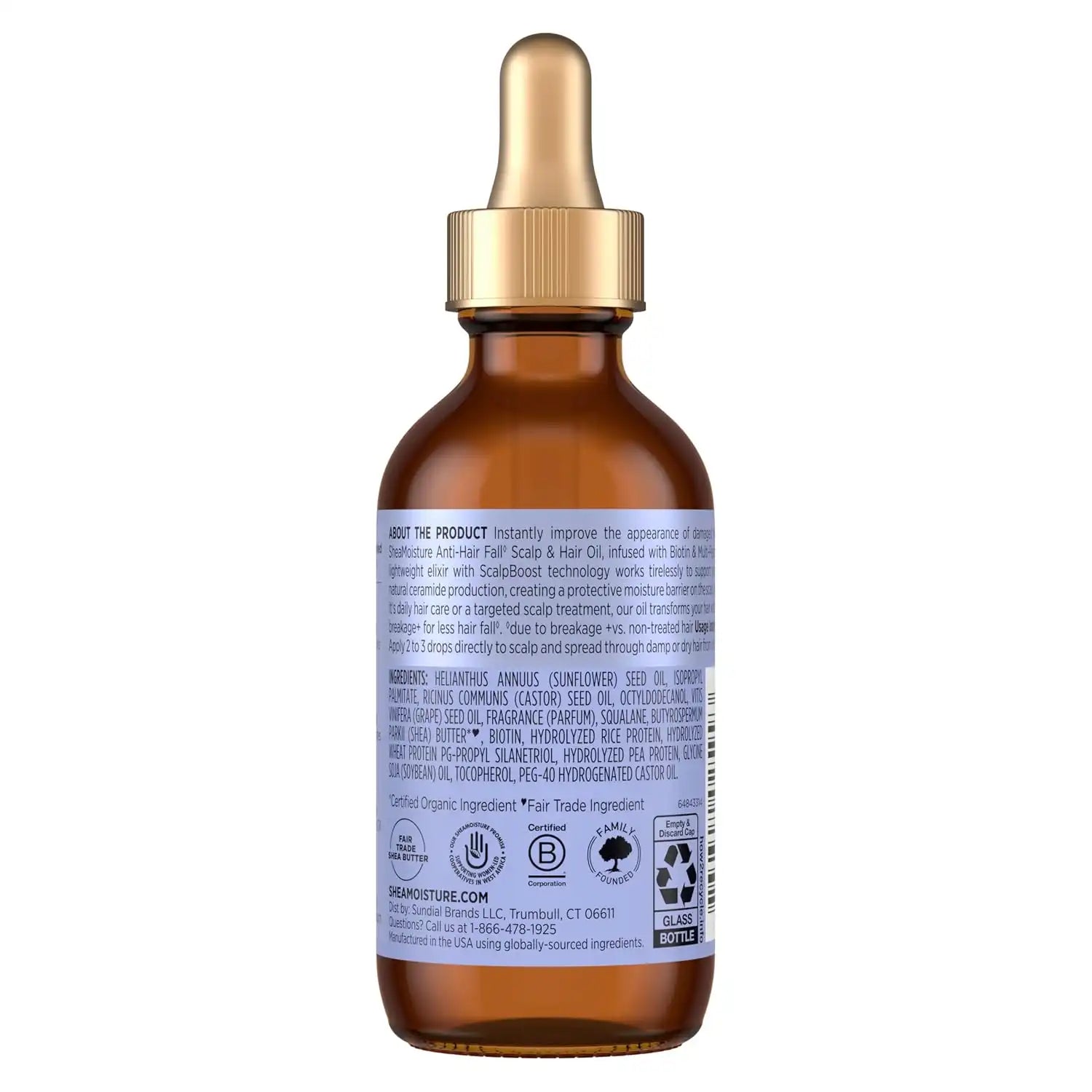 Shea Moisture Anti-Hair Fall Scalp & Hair Oil with Biotin 2oz Secondary image