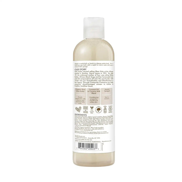 SheaMoisture 100% virgin coconut oil daily hydration bubble bath & body wash, 13 Fluid Ounce