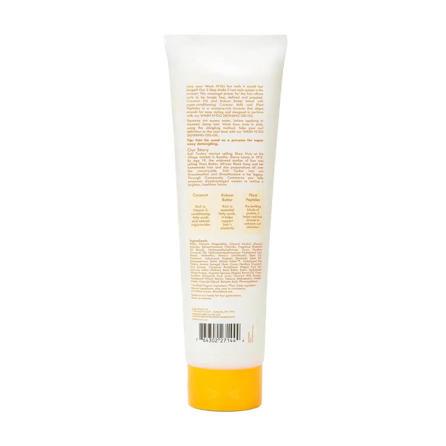 SheaMoisture Coconut Custard Curl Defining Cream - Make It Last Wash N' Go Primer, Enhancer & Detangler for Wavy & Curly Hair, Organic Shea Butter, 10.3 Oz Secondary image