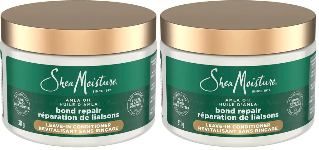SheaMoisture Bond Repair Leave-In Conditioner Amla Oil Protects Against Damage, Strengthens With Hydroplex Technology For Less Breakage With Restorative HydroPlex Infusion 11FlOz, (Pack of 2)