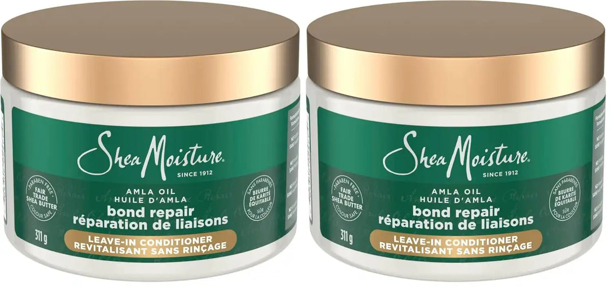SheaMoisture Bond Repair Leave-In Conditioner Amla Oil Protects Against Damage, Strengthens With Hydroplex Technology For Less Breakage With Restorative HydroPlex Infusion 11FlOz, (Pack of 2) Main image