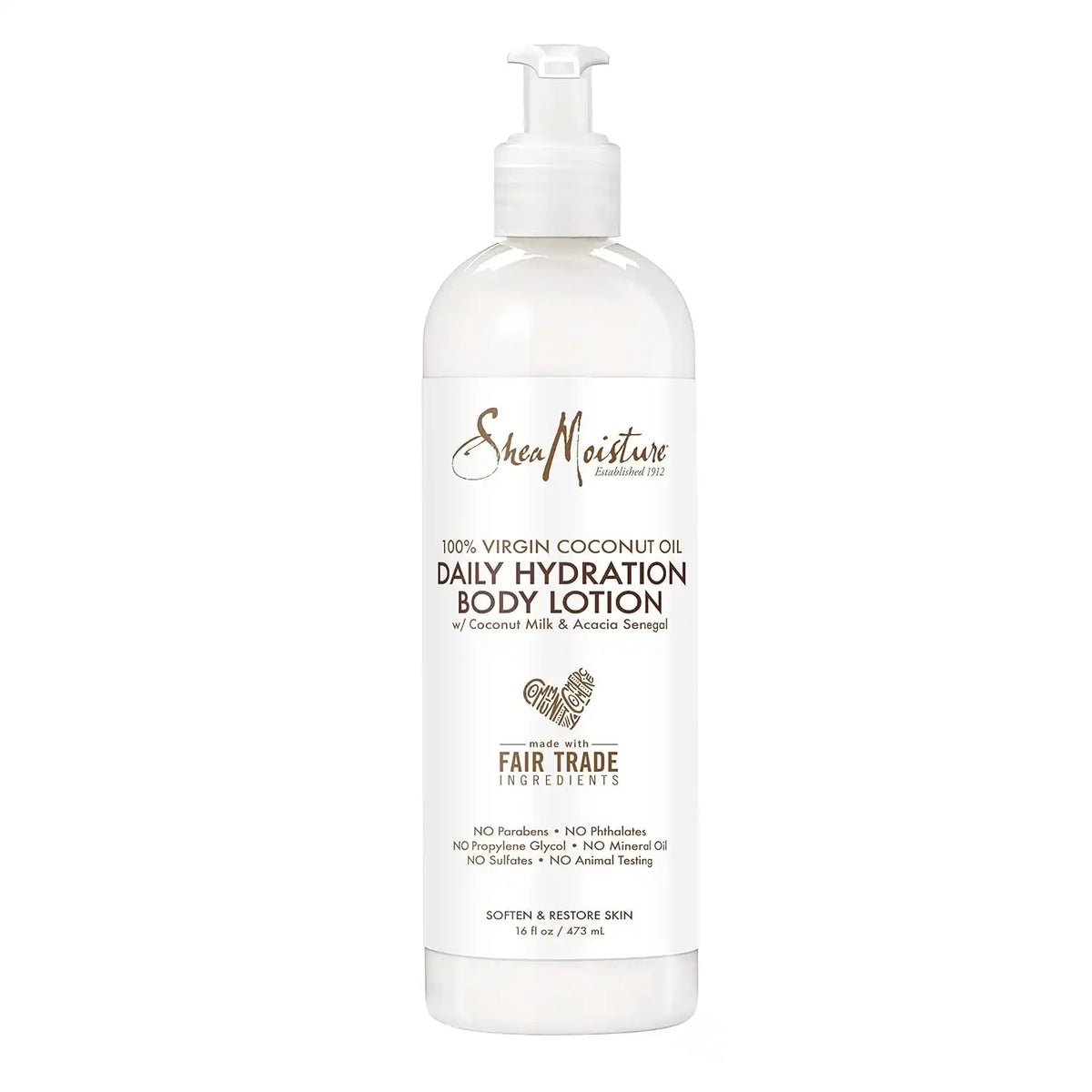 SheaMoisture Daily Hydration Body Lotion Moisturizer 100% Virgin Coconut Oil For All Skin Types Paraben Free 16 oz Main image