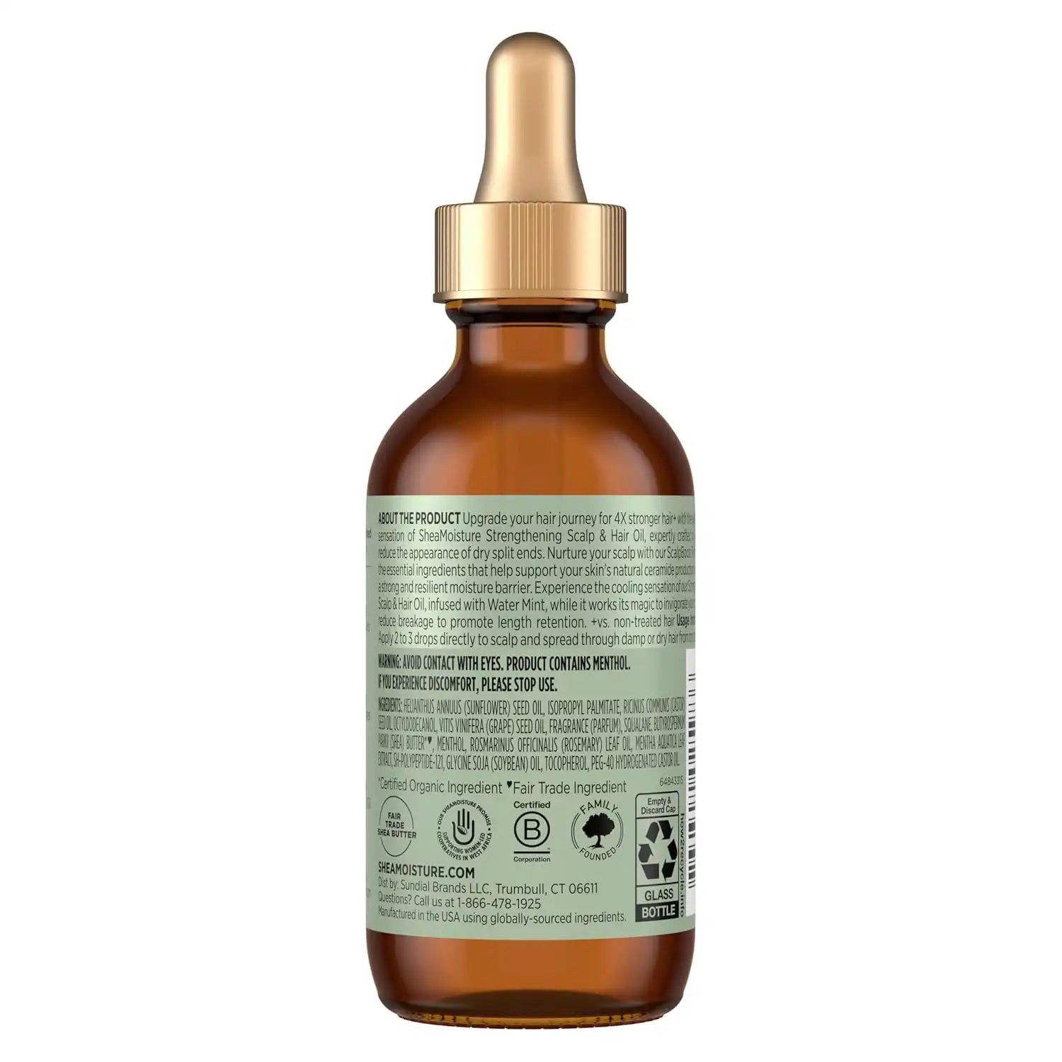 SheaMoisture Strengthening Scalp & Oil Rosemary & Vegan Collagen To Protect The Scalp And Strengthen Hair ScalpBoost Technology For A Cooling Sensation With ScalpBoost Technology 2 Fl Oz,(Pack of 2) Secondary image
