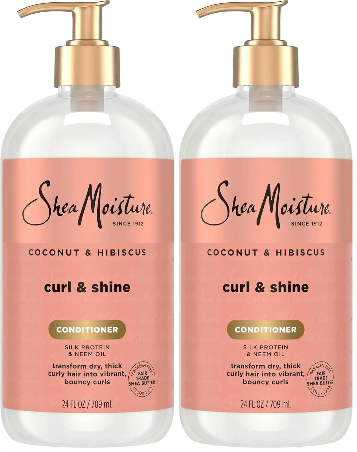 SheaMoisture Curl & Shine Conditioner Coconut & Hibiscus,for Thick,Curly Hair,to Moisturize-& Soften,24 oz,(Pack of 2) Main image