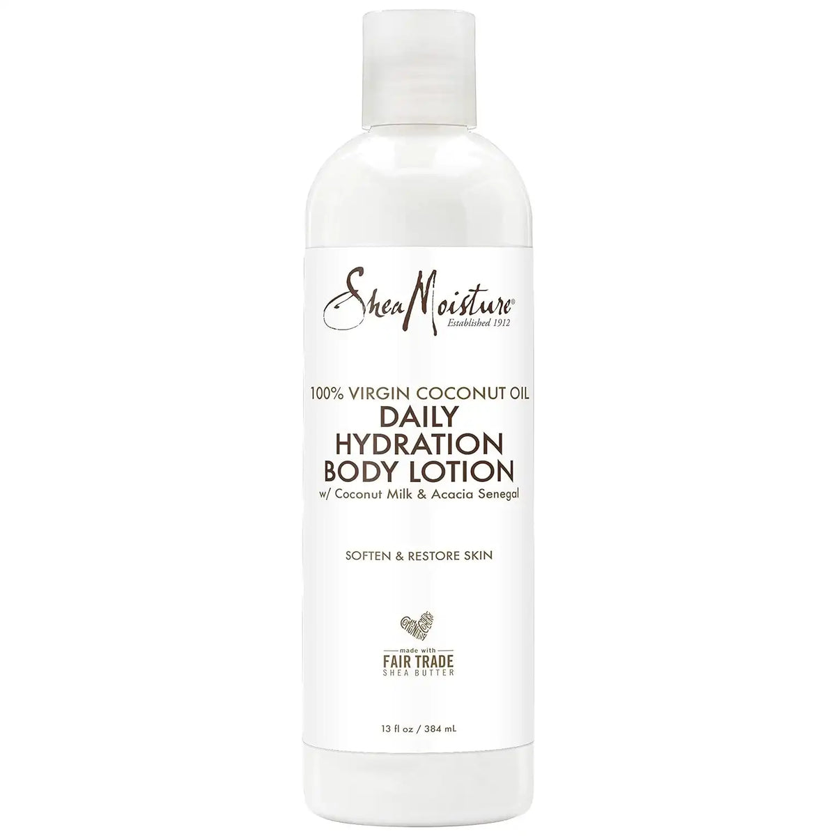 SheaMoisture 100% virgin coconut oil daily hydration body lotion moisturizer, 13 Fluid Ounce Main image