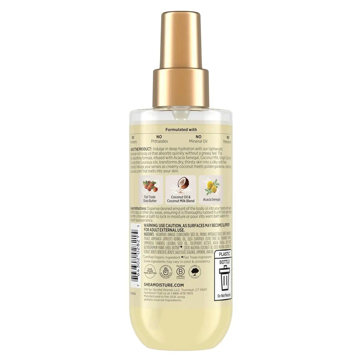 Shea Moisture Daily Hydration Body Oil with Virgin Coconut Oil 6.7oz Secondary image