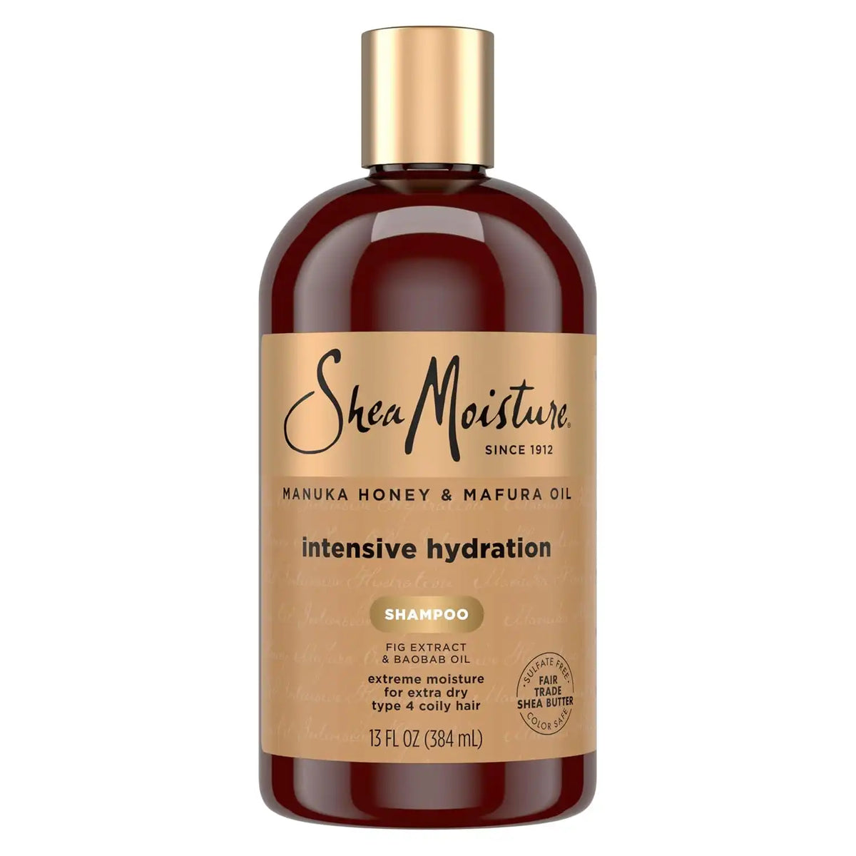 Shea Moisture Intensive Hydration Shampoo for Dry, Damaged Hair Manuka Honey and Mafura Oil Sulfate-Free 13 oz Main image