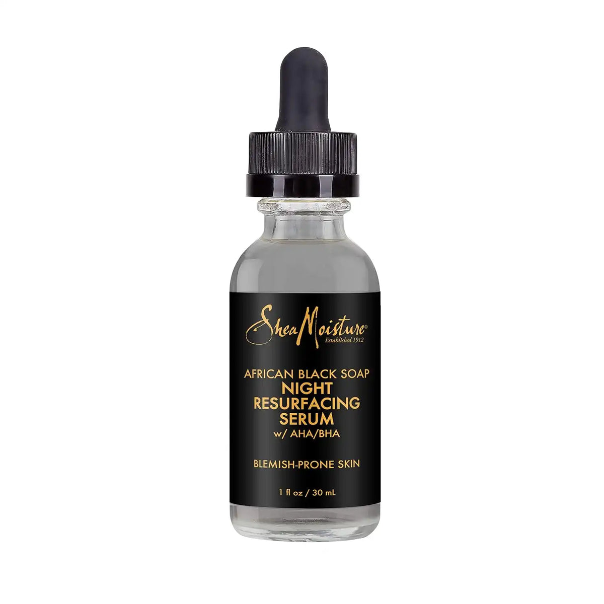 Sheamoisture Overnight Resurfacing Serum for Blemish Prone Skin African Black Soap With Shea Butter 1 oz Main image