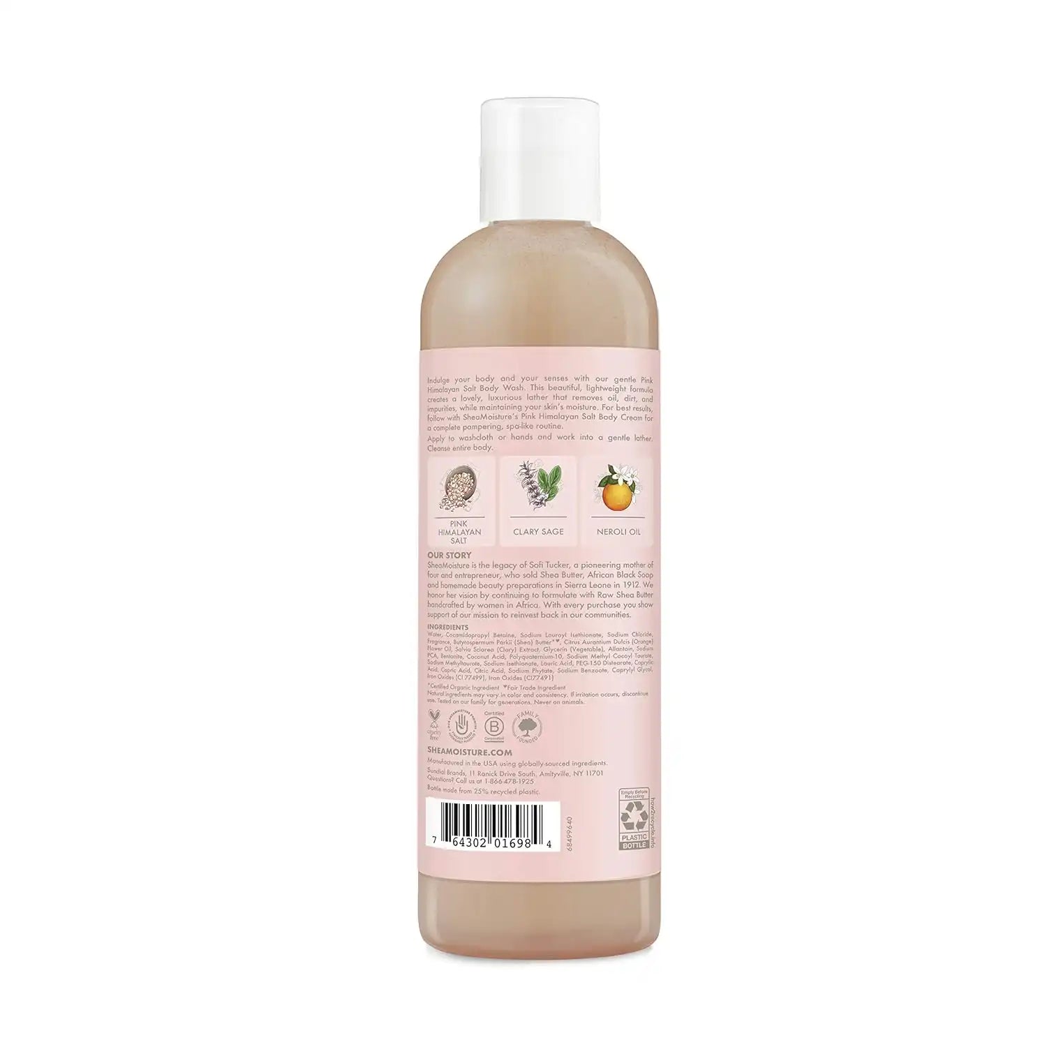 SheaMoisture Relaxing Body Wash All Skin Types Cruelty Free Skin Care Made with Fair Trade Shea Butter, Pink Himalayan Salt, Sage, 13 Ounce Secondary image