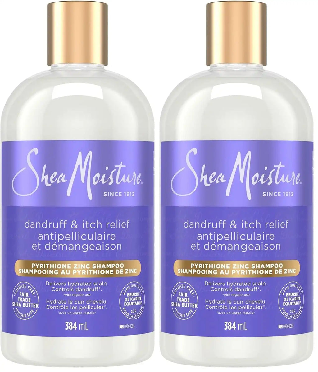 SheaMoisture Anti-Dandruff Shampoo Apple Cider Vinegar & Salicylic Acid For Removing Buildup System For A Healthier Scalp 13 Oz,(Pack of 2)