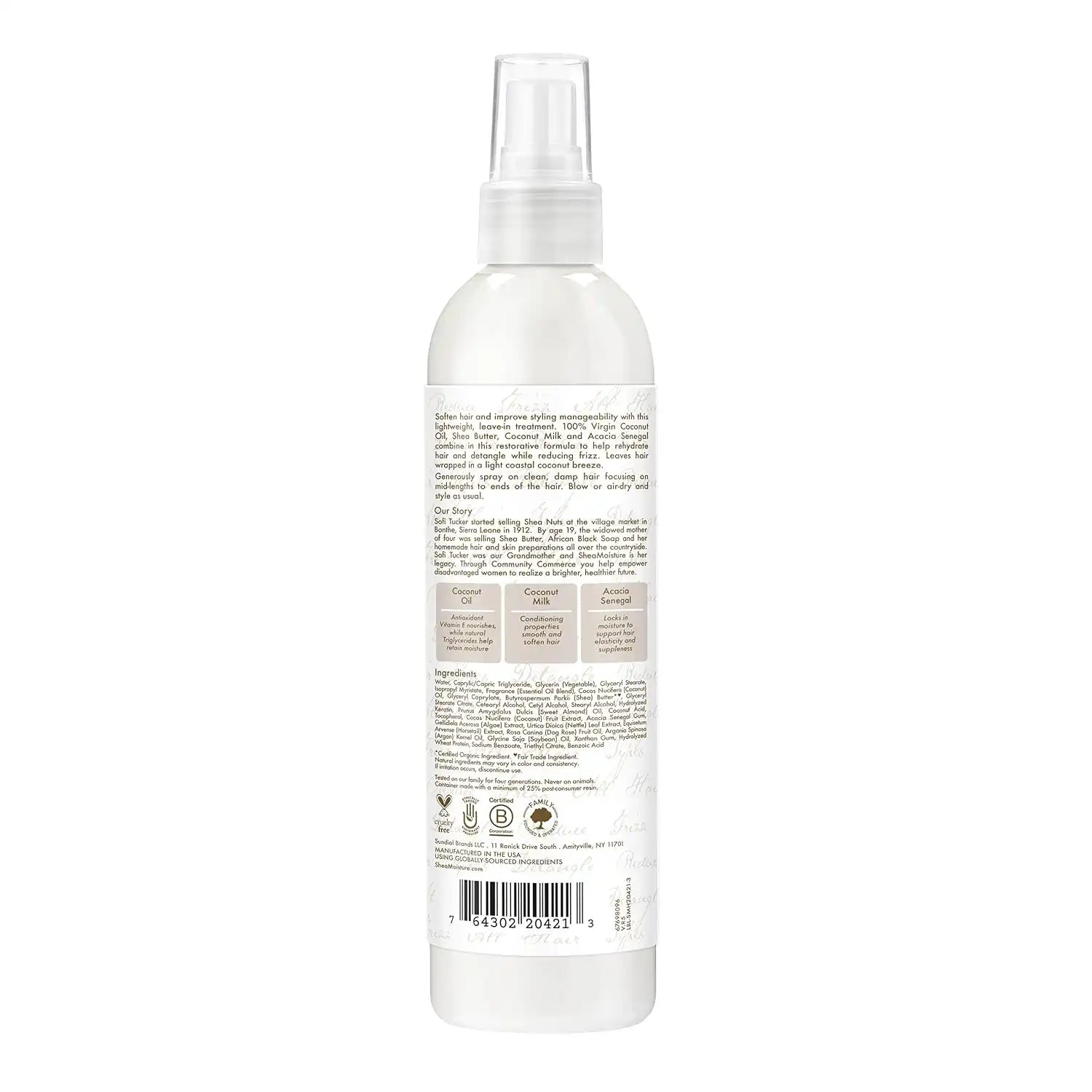 Shea Moisture 100% Virgin Coconut Oil Leave-in Treatment, 8 Ounce Secondary image
