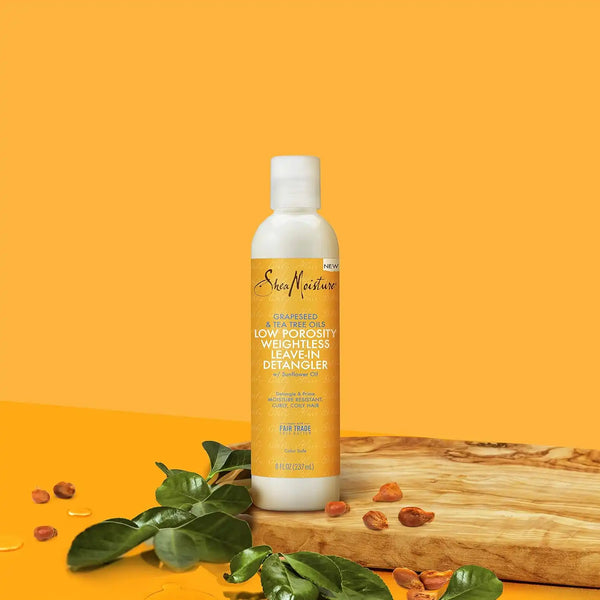 SheaMoisture Weightless Hydrating Detangler For Moisture Resistant, Curly, Coily Hair Low Porosity Lightweight Hair Detangler 8 oz