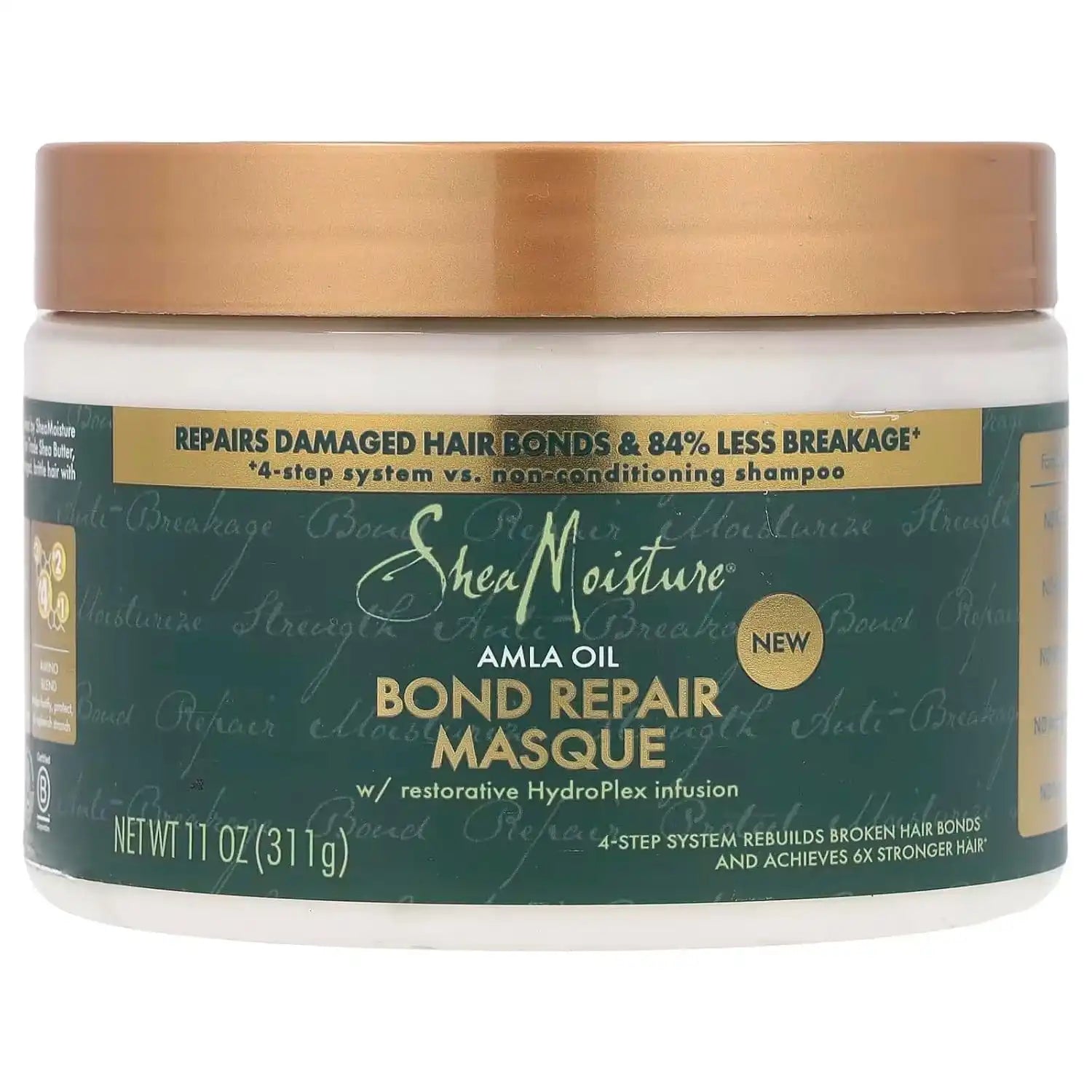SheaMoisture Bond Repair Masque Amla Oil Deeply Moisturizes and Visibly Repairs Damage with Hydroplex Technology and Amla Oil for Stronger Hair with Restorative HydroPlex Infusion 11 oz,(Pack of 2) Secondary image