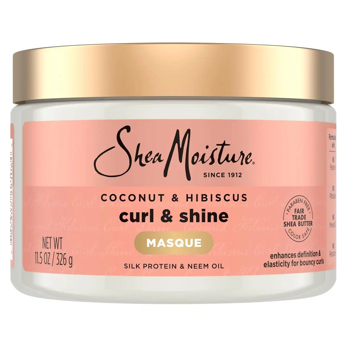 Shea Moisture Coconut & Hibiscus Hair Mask for Curly Hair 11.5oz Main image