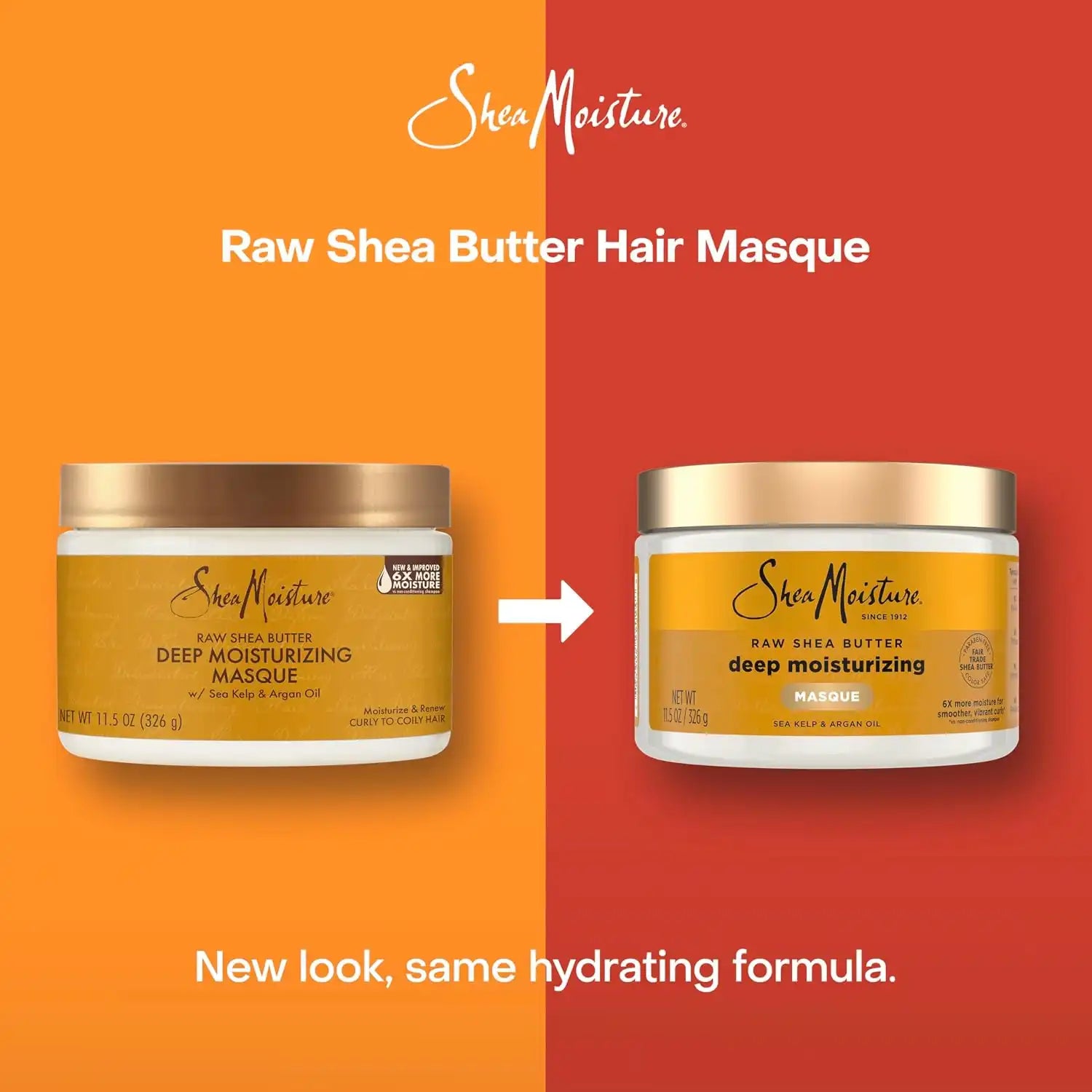 SheaMoisture Raw Shea Butter Deep Moisturizing Hair Masque for Curly Hair Raw Shea Butter Deep Conditioner to Moisturize and Renew-Hair 11.5 oz,(Pack of 2) Secondary image