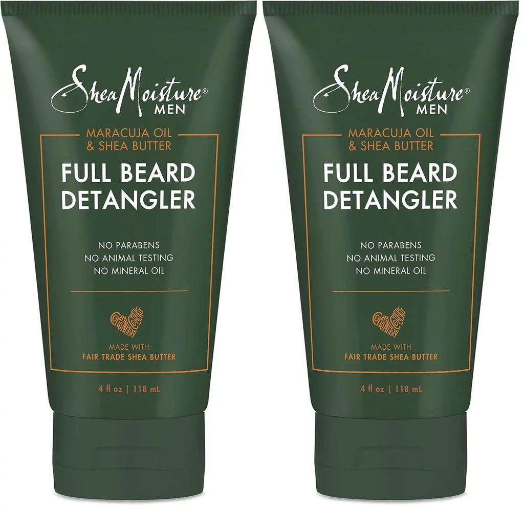 SheaMoisture Beard Conditioner,Full Beard Detangler for Full Beards,Maracuja Oil and Shea Butter,Paraben Free,4 oz,(Pack of 2)