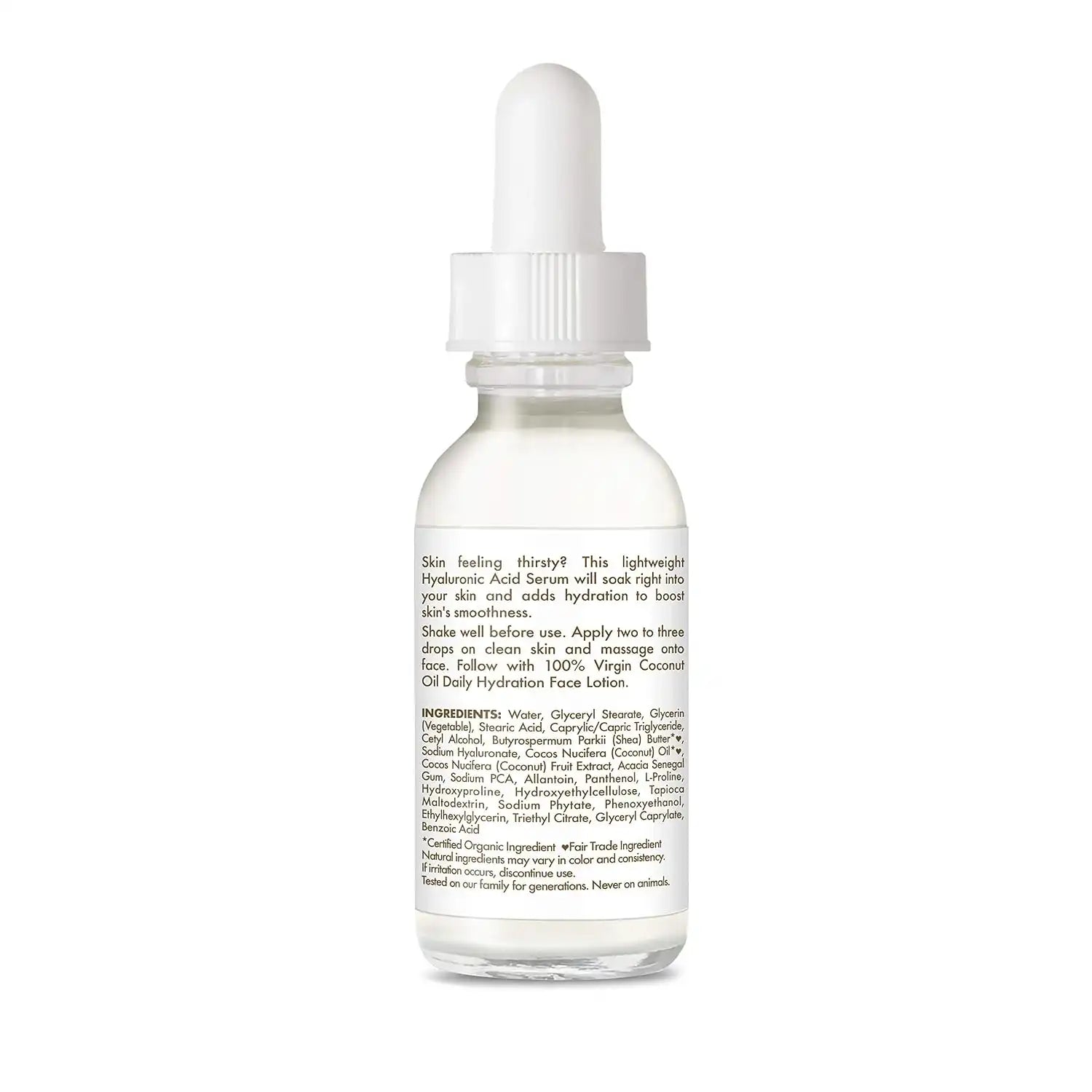 SheaMoisture Hyaluronic Acid Serum for Dry Skin 100% Virgin Coconut Oil Paraben Free Face Serum 1 fl oz Secondary image