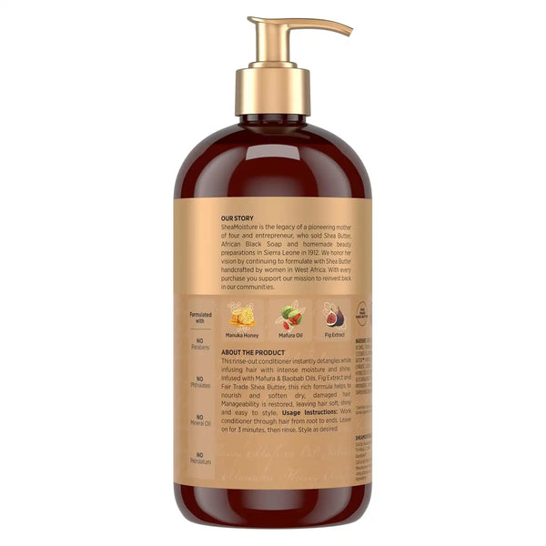 Shea Moisture Intensive Hydration Conditioner for Dry, Damaged Hair Manuka Honey and Mafura Oil deep moisturizing conditioner 24oz