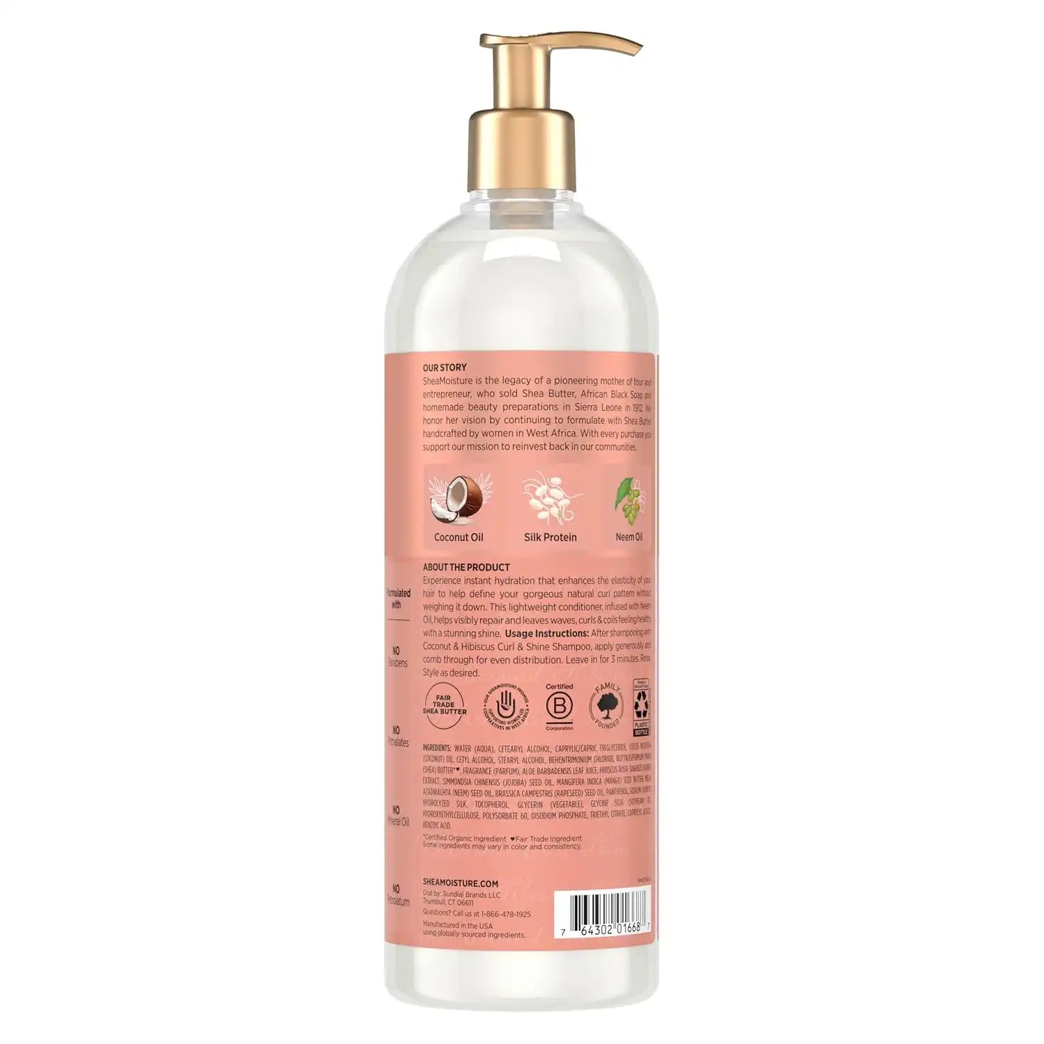 SheaMoisture Curl & Shine Conditioner Coconut & Hibiscus,for Thick,Curly Hair,to Moisturize-& Soften,24 oz,(Pack of 2) Secondary image