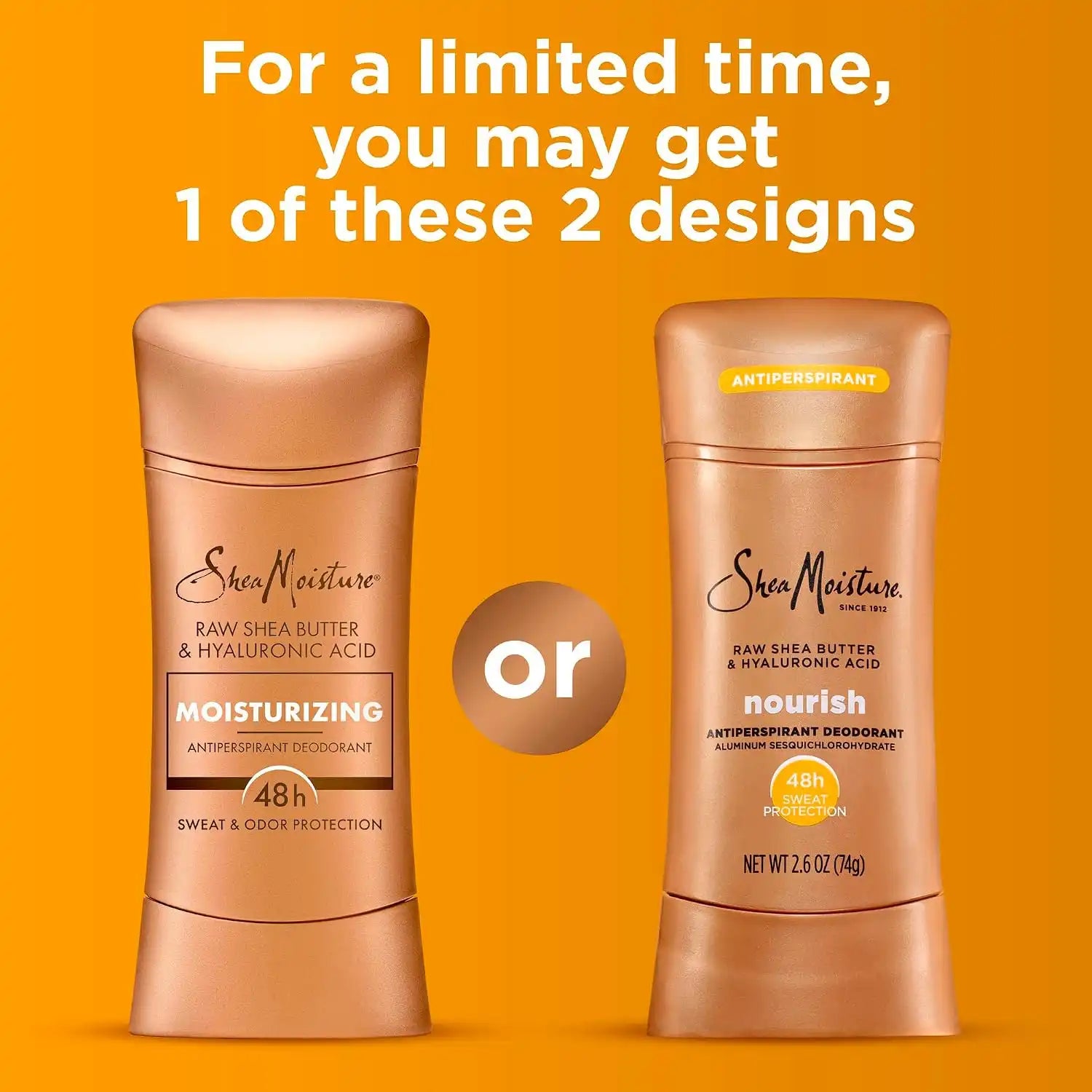 SheaMoisture Antiperspirant Deodorant Stick Moisturizing Raw Shea Butter & Hyaluronic Acid for 48HR Sweat & Odor Protection with No Parabens-& No Mineral Oil 2.6 oz,(Pack of 4) Secondary image