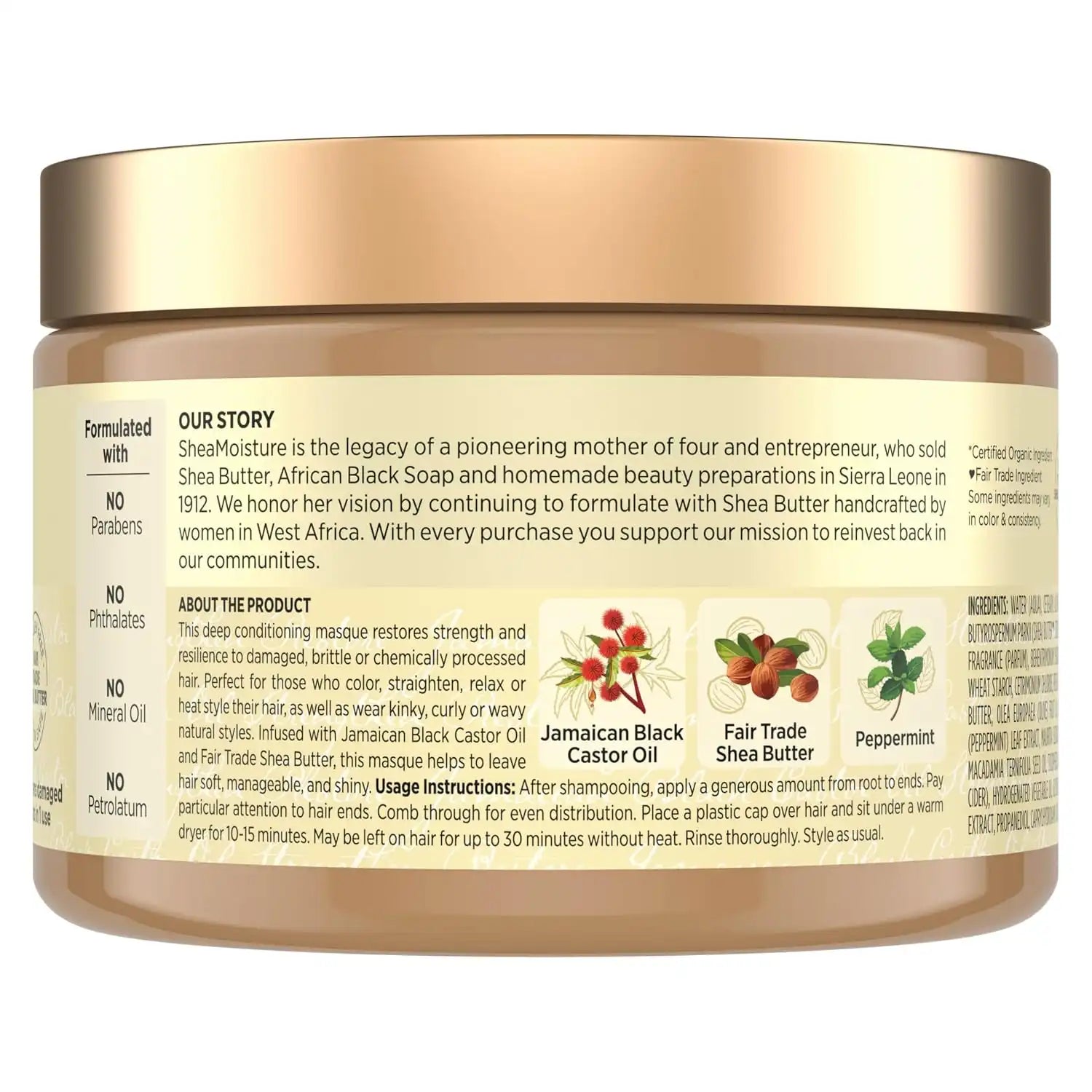 Shea Moisture Jamaican Black Castor Oil Treatment Masque 11.5 Ounce (Pack of 12) Secondary image