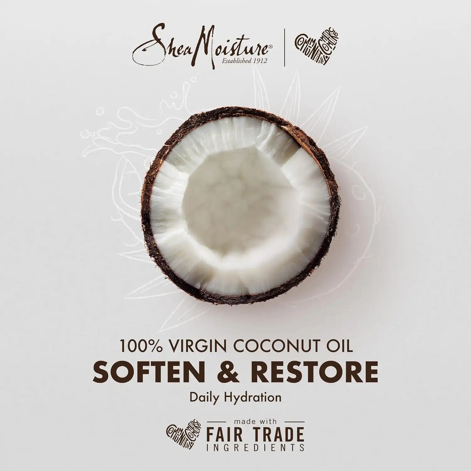 SheaMoisture Overnight Face Oil for All Skin Types 100% Virgin Coconut Oil for Daily Hydration 1 oz Secondary image
