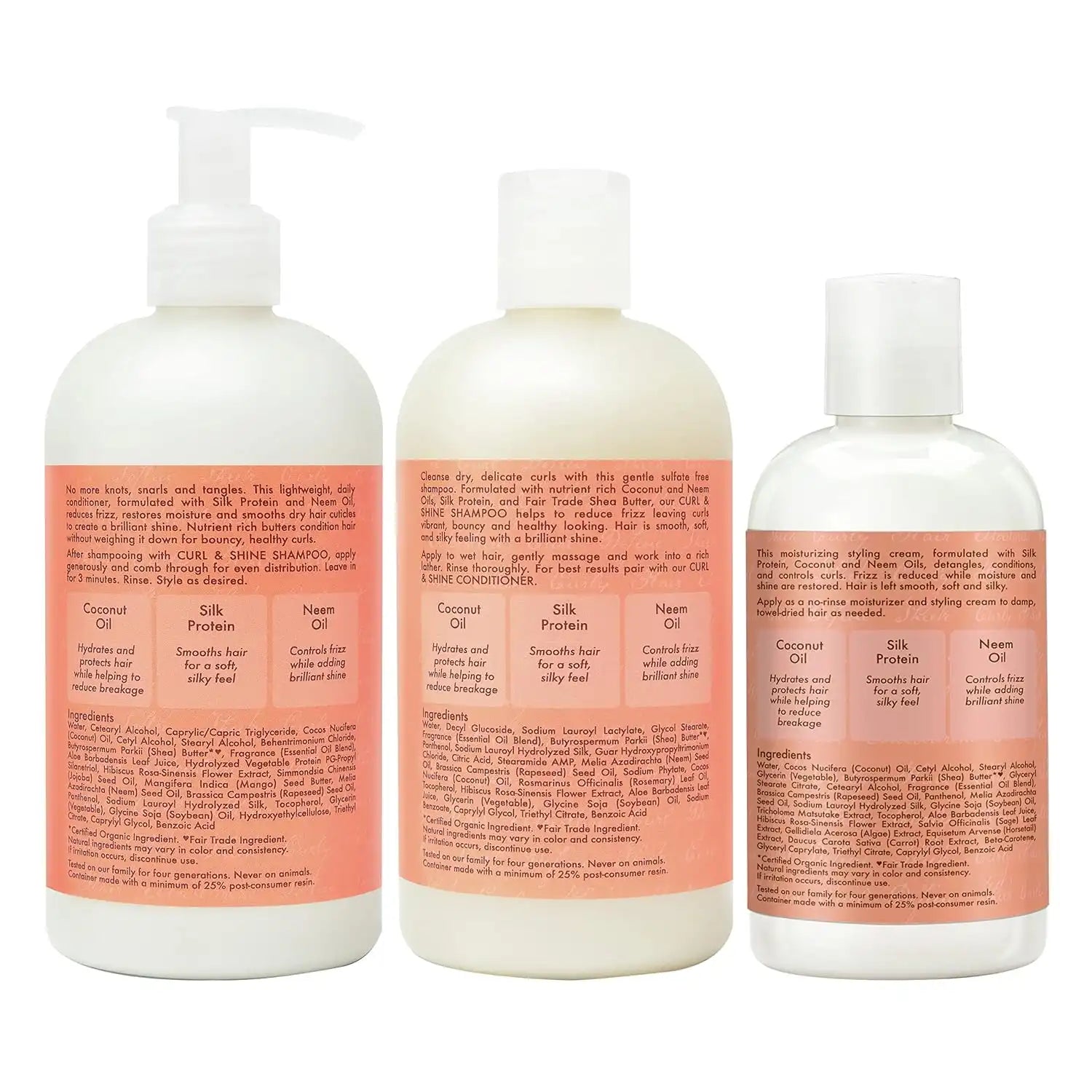SheaMoisture Moisturize and Define Shampoo, Conditioner and Styling Milk for Curly Hair Care Coconut and Hibiscus with Shea Butter and Coconut Oil Secondary image