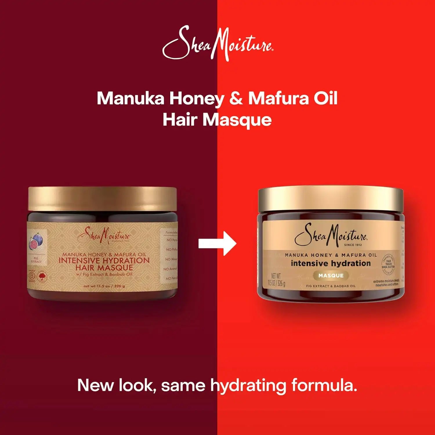 Shea Moisture Intensive Hydration Hair Masque Manuka Honey & Mafura Oil For Dry, Damaged Hair Deep Conditioning Hair Treatment 11.5 oz Secondary image