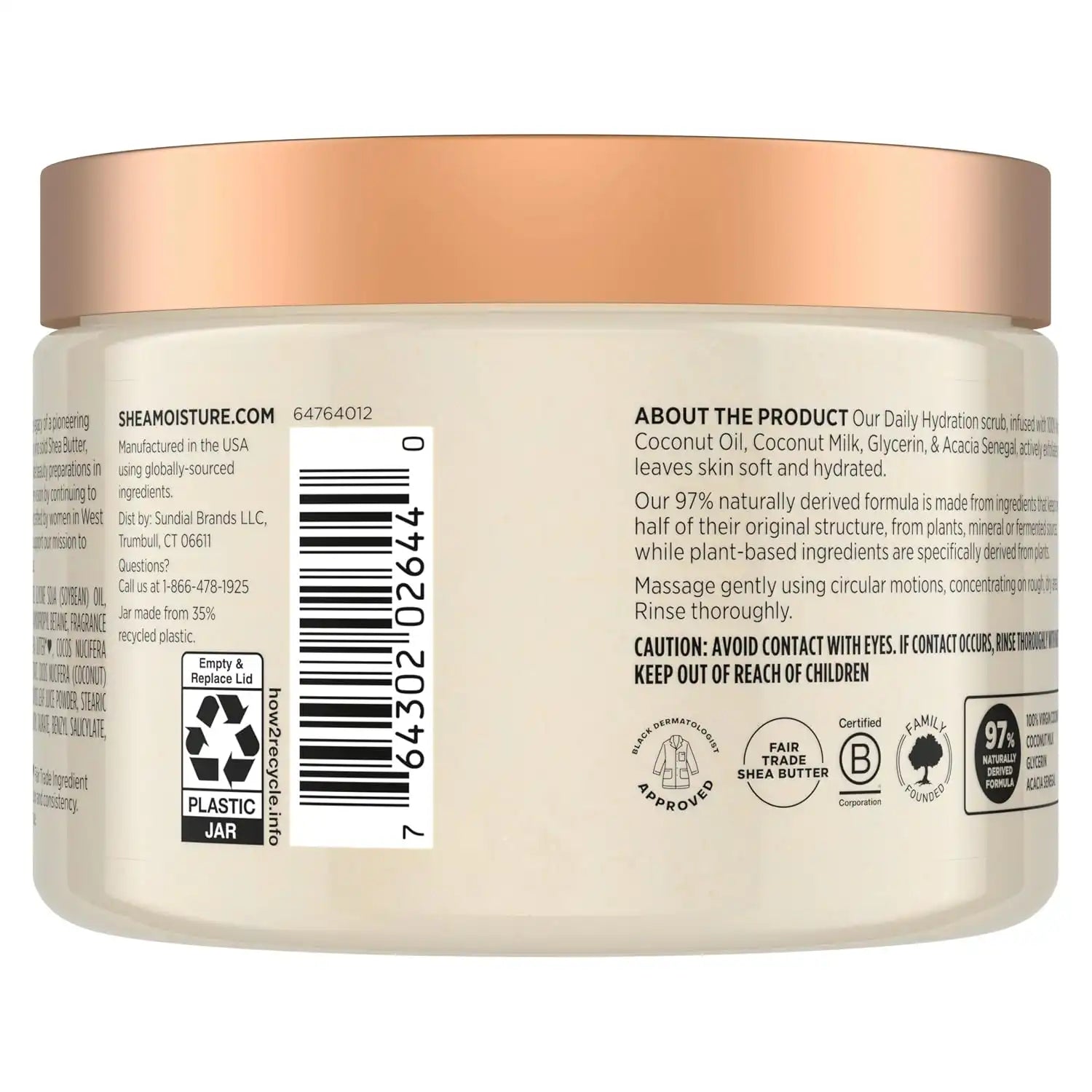 SheaMoisture Shea Sugar Body Scrub Virgin Coconut Oil 12 FO Secondary image