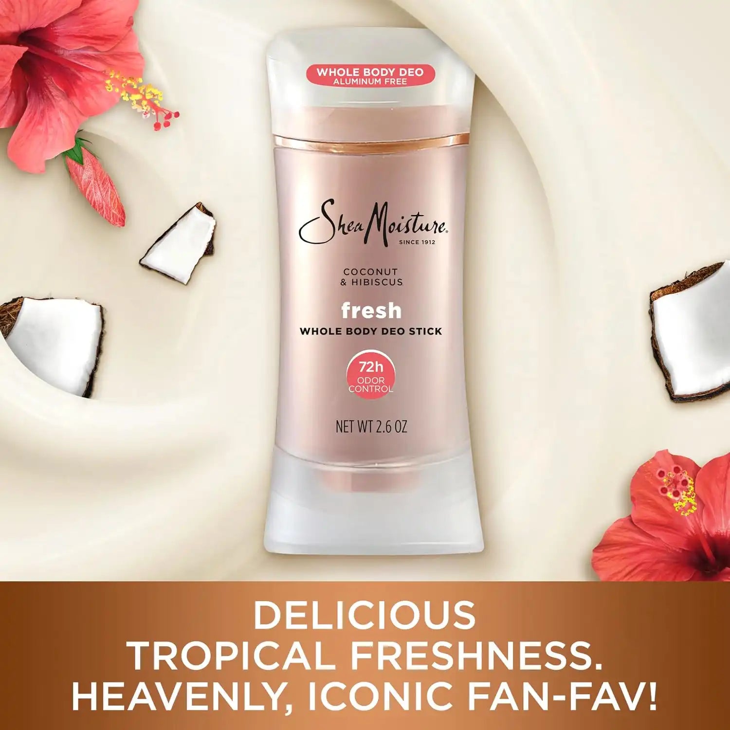 SheaMoisture Whole Body Deodorant Stick 72h Odor Control Fresh Aluminum Free 2.6 oz Secondary image